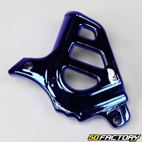 Sprocket pinion cover AM6 Minarelli chrome blue