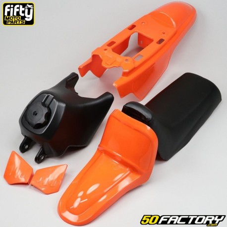 Komplettes Verkleidungsset Yamaha PW 50 Fifty orange â € “Mini Motorradteil  50cc