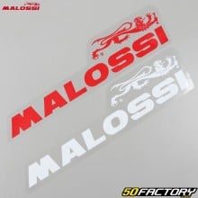 Stickers Malossi 220x55 mm blanc et rouge