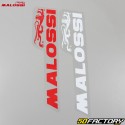 Stickers Malossi 220x55mm blanc et rouge