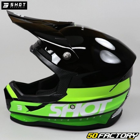 Casque cross Shot Furious Story vert