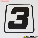 Black Barracuda number sticker