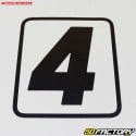 Black Barracuda number sticker