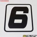 Black Barracuda number sticker