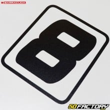 Black Barracuda number sticker