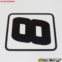 Black Barracuda number sticker