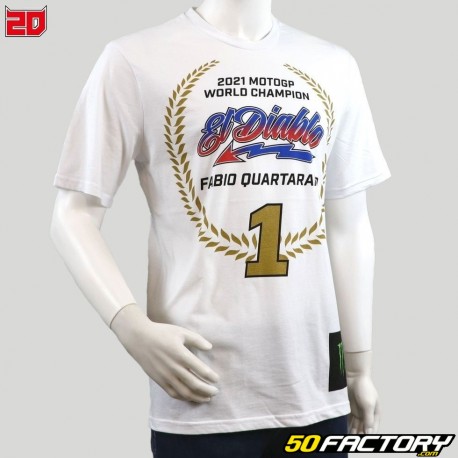 Camiseta El Diablo Fabio Quartararo 20 Champion branco