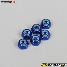 Puig blue anodized Ø5x0.80mm brake nuts (set of 6)