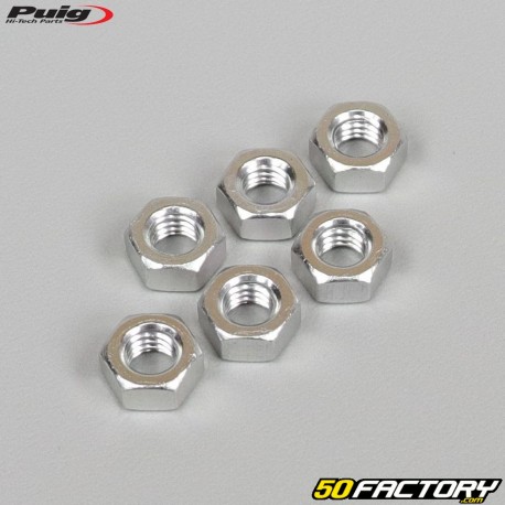 Dadi Puig anodizzati grigi Ã6x1.00mm (set di 6)