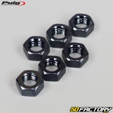 Puig black anodized Ø8x1.25mm nuts (set of 6)
