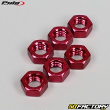 Ø8x1.25 mm Puig nuts red (set of 6)