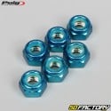 Puig blue anodized lock nuts (set of 8)