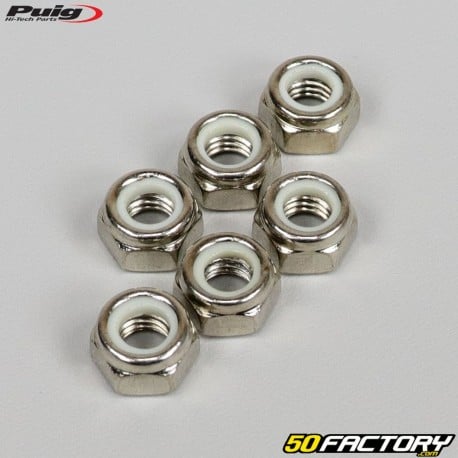 Puig gray anodized lock nuts (set of 8)