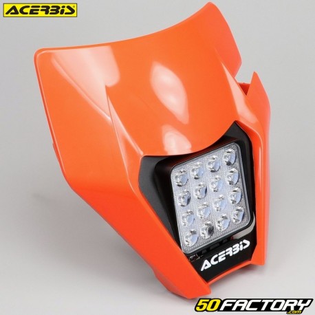 Tipo di piastra faro KTM EXC (2017 - 2019) Acerbis VSL con LED arancioni