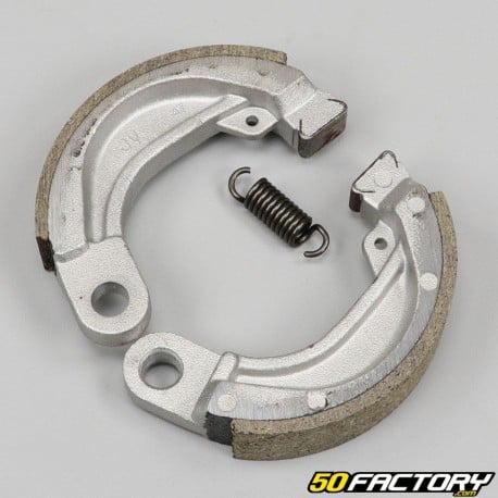 104NUMX mm front brake shoes Peugeot 103 SPX,  RCX,  FOX (16 inch rim), MBK 51 Magnum  XR