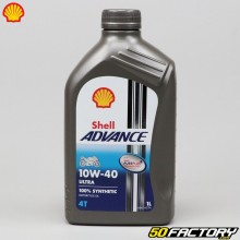 Huile moteur 4T 10W40 Shell Advance Ultra 100% synthèse 1L