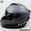 Casco modulare Vito Furio nero opaco e rosso