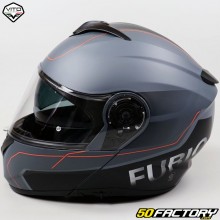 Casque modulable Vito Furio noir mat et rouge