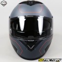 Capacete modular Vito Furio fosco preto e vermelho