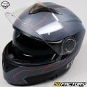 Casco modulare Vito Furio nero opaco e rosso