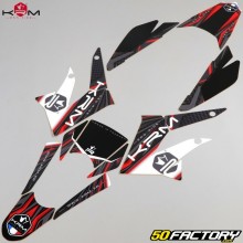 Kit decorativo Derbi  DRD, Gilera SMT, RCR  (XNUMX - XNUMX) KRM Pro Ride  vermelho