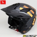 Casco modular MT Helmets Streetfighter Skull gris mate