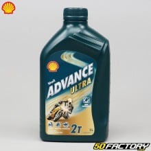 Huile moteur 2T Shell Advance Ultra 100% synthèse 1L