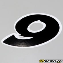 Number 9 black sticker