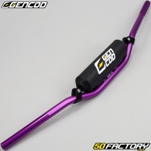 Guidon alu Ø22 mm Gencod violet avec barre noire et mousse