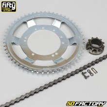 Chain kit 11x54x106 Ø94 mm Peugeot 103 (rim with sticks) Fifty