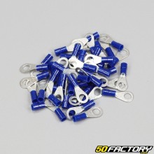 Ø6mm eyelet lugs to crimp (set of 50) blue