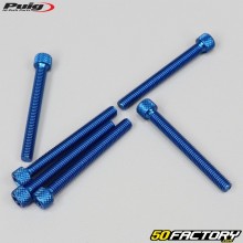 6x55 mm screws head BTR Puig blue (set of 6)