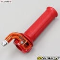 Mini Targa gas grip with left coating Peugeot 103, MBK 51 ... Red Lusito