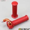 Mini Targa gas grip with left coating Peugeot 103, MBK 51 ... Red Lusito