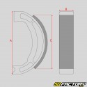 Bremsbacken 100x20 mm Motobécane AV88, AV85...