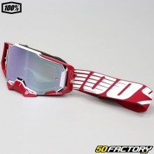 Goggles 100% Armega Oversized Deep red with silver flash iridium screen
