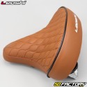 Selle vintage avec ressorts Solex et cyclomoteur Leoshi marron