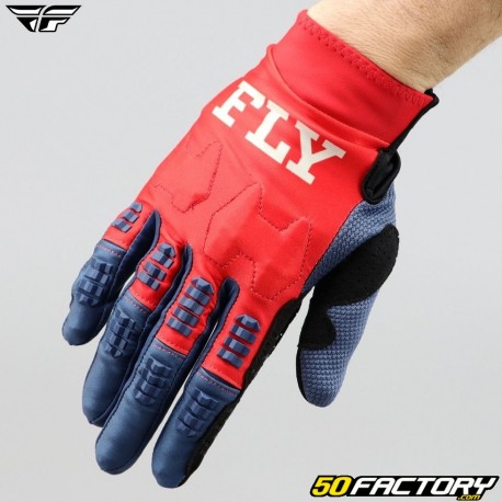 Guantes cross Fly Evolution  DST rojo y gris