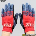 Guantes cross Fly Evolution  DST rojo y gris