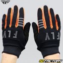 Luvas cross Fly F-16 preto e laranja