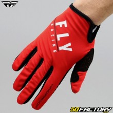 Guantes cross Fly Windproof Lite negro y rojo