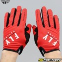 Luvas cross Fly Windproof Lite preto e vermelho