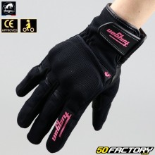 Women's gloves Furygan Jet Lady All Season D3O CE approved motorcycle black and pink 