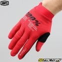 Guantes cross 100% iTrack rojos