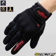 Guantes Furygan Jet D3O homologados CE moto negro y rojo
