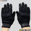 Guantes Street Ixon RS Motocicleta negra aprobada por Delta CE