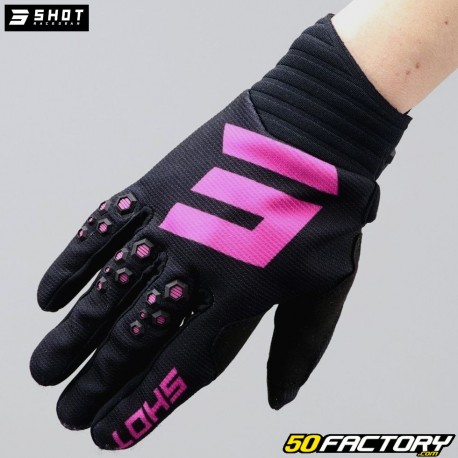 Guantes cross mujer Shot Contact rosados