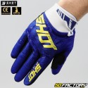 Gloves cross Shot Drift Spider CE approved blue motorcycle