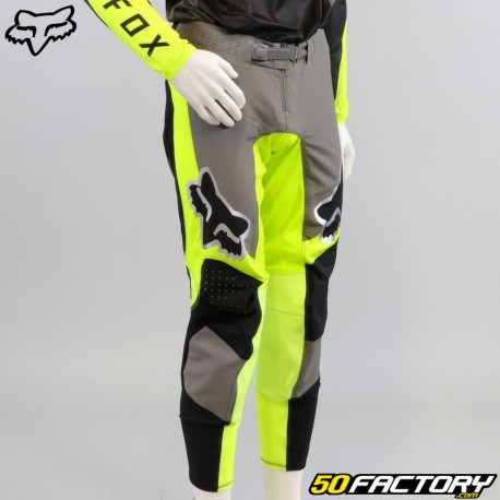 Pantalones Fox Racing Flexair Mirer negro y amarillo neón