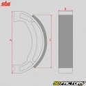 Bremsbacken hinten 110x25 mm Yamaha SR, TW 125 ... SBS